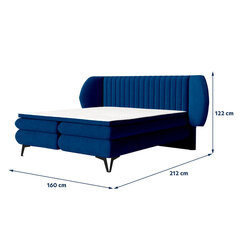 Sänky Selsey Cermone 2, 160x200 cm, sininen hinta ja tiedot | Sängyt | hobbyhall.fi